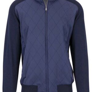PETER MILLAR Crown Crafted Navy Quilted Wool & Nylon Jacket Size M